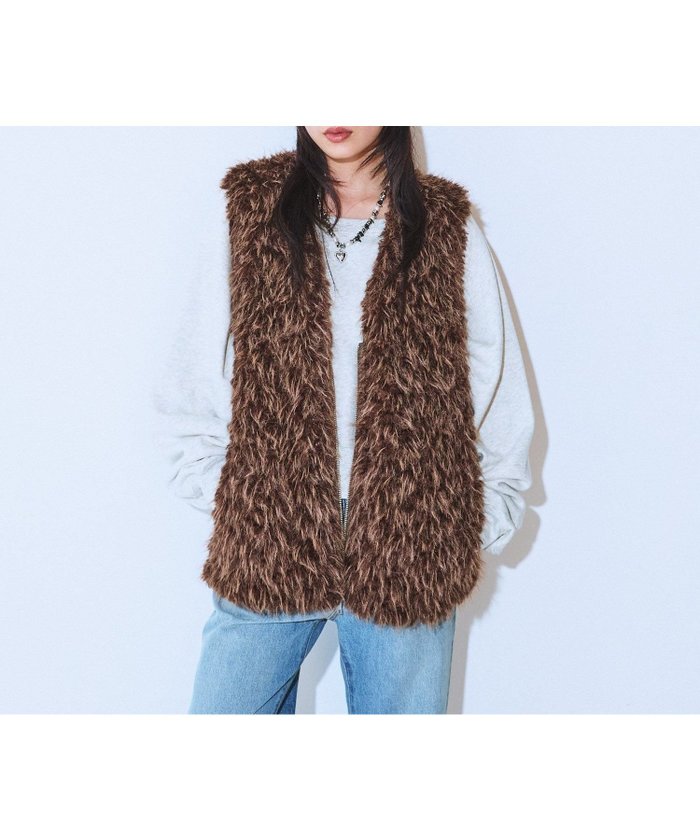 【ジーナシス/JEANASiS】のMIXカラーファーベスト インテリア・キッズ・メンズ・レディースファッション・服の通販 founy(ファニー) https://founy.com/ ファッション Fashion レディースファッション Fashion for Women アウター Coat / Outerwear Collection トップス・カットソー Cut & Sew Tops ベスト&ジレ / 重ね着スタイル Vests & Gilets おすすめ Recommended / Our Picks カットソー Cut and Sewn Top ジップ Zip, Zipper スウェット / スエット Sweatshirt, Sweatwear デニム Denim, Jeans Material ベスト Vest, Waistcoat ボトム Bottoms, Lower Wear ランダム Random, Irregular ロング Long, Long-Length A/W・秋冬 Autumn/Winter 長袖 Long Sleeve, Full Sleeve |ID: prp329100004790198 ipo3291000000034760817