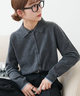 【ディスコート/Discoat】の【リバイバル】モチモチ衿付きカーディガン 人気、トレンドファッション・服の通販 founy(ファニー) ファッション Fashion レディースファッション Fashion for Women トップス・カットソー Cut & Sew Tops カーディガン・羽織り Layered Style Cardigans カーディガン Cardigan, Knitwear コンパクト Compact, Small Size バランス Balance, Style Balance 羽織 Haori, Light Jacket |ID:prp329100004790201