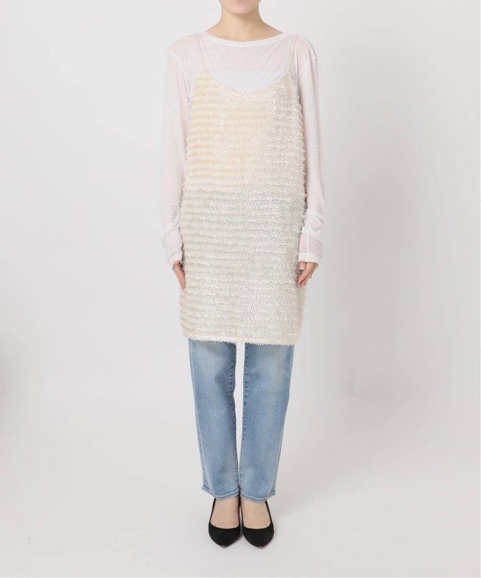 【スピック&スパン/Spick & Span】のフリンジジャガードキャミワンピース インテリア・キッズ・メンズ・レディースファッション・服の通販 founy(ファニー) https://founy.com/ ファッション Fashion レディースファッション Fashion for Women ワンピース Dresses キャミソールワンピース Camisole Dresses インナー Innerwear カットソー Cut and Sewn Top キャミ Camisole, Cami Top スマート Smart, Elegant フリンジ Fringe, Tassel リラックス Relax, Relaxed Fit エレガント 上品 Elegant |ID: prp329100004790223 ipo3291000000034760926