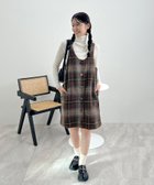 【フューティアランド/futier land】の起毛チェック柄ジャンスカ 人気、トレンドファッション・服の通販 founy(ファニー) ファッション Fashion レディースファッション Fashion for Women クラシカル Classical, Vintage-Inspired タートル Turtleneck, Turtle Collar チェック Check, Plaid, Tartan トレンド Trend, Trending Now フェミニン Feminine, Girly ロング Long, Long-Length A/W・秋冬 Autumn/Winter thumbnail ブラウン|ID: prp329100004790252 ipo3291000000034761044