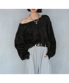 【ページボーイ/PAGEBOY】の【前後2way】ラメキャットヤーン2WAYプルオーバー ブラック09|ID: prp329100004790263 ipo3291000000034761082