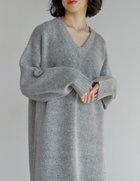 【リエディ/Re:EDIT】のVネックブークレニットワンピース ライトグレー|ID: prp329100004790268 ipo3291000000034937407