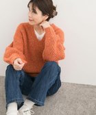 【アーバンリサーチ ドアーズ/URBAN RESEARCH DOORS】のMIXカラーVネックニット ORANGE|ID: prp329100004790271 ipo3291000000034761116
