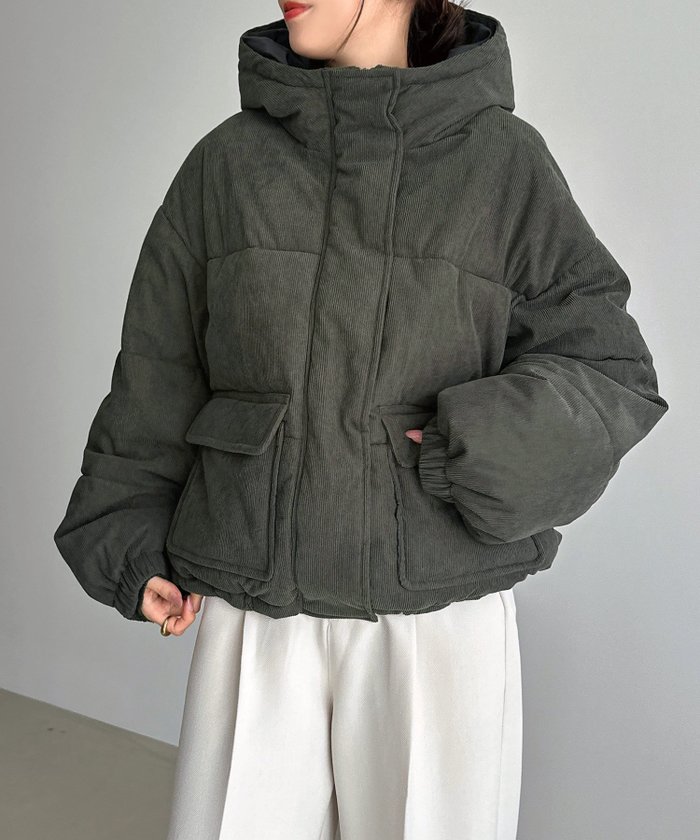 【アンドミー/andme】の細コーデュロイ 中綿 ダウン ジャケット インテリア・キッズ・メンズ・レディースファッション・服の通販 founy(ファニー) https://founy.com/ ファッション Fashion レディースファッション Fashion for Women アウター Coat / Outerwear Collection レディースジャケット・軽アウター Jackets コーデュロイ Corduroy, Cord Fabric ショート Short, Short Length ジャケット Jacket, Outerwear スタンド Stand Collar, Upright Stand ダウン Down, Puffer ダブル Double, Double-Breasted トレンド Trend, Trending Now ドローコード Drawcord, Drawstring Cord バランス Balance, Style Balance ブラウジング Blouson Silhouette, Cinched Waist ベーシック Basic, Essential ポケット Pocket, Pocket Detail 防寒 Cold Protection, Winter-Ready おすすめ Recommended / Our Picks エレガント 上品 Elegant |ID: prp329100004790286 ipo3291000000034761169