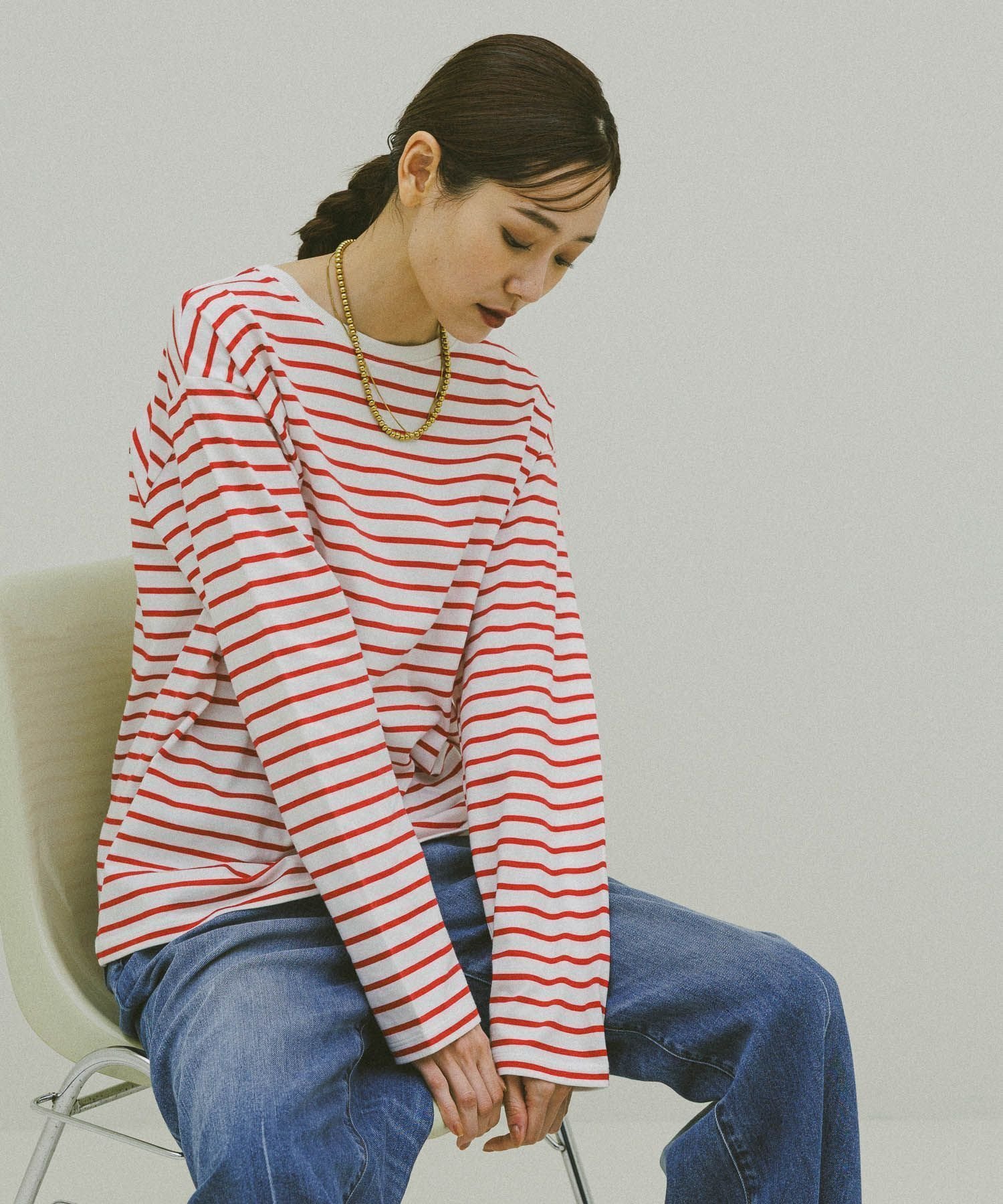 【グローバルワーク/GLOBAL WORK】のFffit エフィット/天竺ボーダーTシャツ長袖/一部店舗限定/580823 人気、トレンドファッション・服の通販 founy(ファニー) 　ファッション　Fashion　レディースファッション　Fashion for Women　トップス・カットソー　Cut & Sew Tops　シャツ・ブラウス・オフィスカジュアル　Elegant Blouses & Button-Ups　ロングTシャツ・Tシャツ　Longline T-Shirts & Tees　おすすめ　Recommended / Our Picks　インナー　Innerwear　ジャケット　Jacket, Outerwear　フィット　Fit, Slim Fit　ボーダー　Border, Stripe　ロング　Long, Long-Length　吸水　Absorbent, Quick-Dry　長袖　Long Sleeve, Full Sleeve　 other-1|ID: prp329100004790293 ipo3291000000034761207