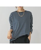 【グローバルワーク/GLOBAL WORK】のFffit エフィット/天竺ボーダーTシャツ長袖/一部店舗限定/580823 ネイビー×オフ88|ID:prp329100004790293