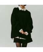 【アンドミー/andme】の天竺編み ボックスシルエット 長袖 ニットトップス ブラック|ID: prp329100004790301 ipo3291000000034761238