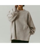 【アンドミー/andme】の天竺編み ボックスシルエット 長袖 ニットトップス オートミール|ID: prp329100004790301 ipo3291000000034761242