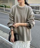 【アンドミー/andme】の天竺編み ボックスシルエット 長袖 ニットトップス グレー|ID: prp329100004790301 ipo3291000000034761243