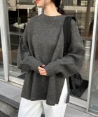 【アンドミー/andme】の天竺編み ボックスシルエット 長袖 ニットトップス チャコールグレー|ID: prp329100004790301 ipo3291000000034761246