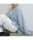 【アンドミー/andme】の天竺編み ボックスシルエット 長袖 ニットトップス ブルー|ID: prp329100004790301 ipo3291000000034761250