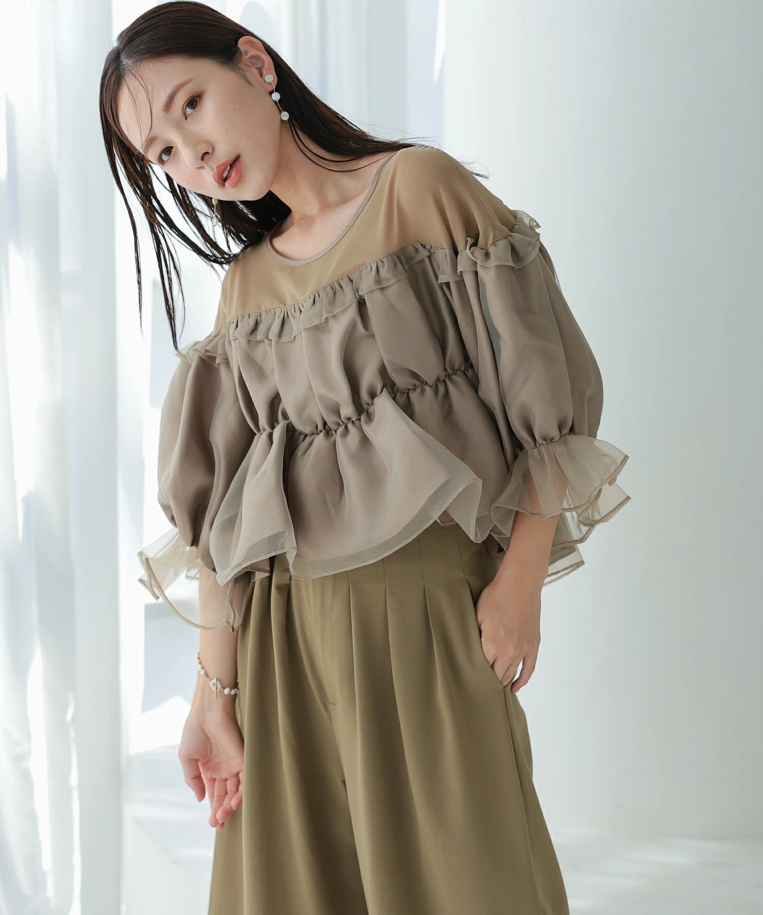 【ハレモード/haremode】のギャザートップスパンツドレス インテリア・キッズ・メンズ・レディースファッション・服の通販 founy(ファニー) ファッション Fashion レディースファッション Fashion for Women パンツ Pants & Trousers ギャザー Gathered, Ruffled セットアップ Set-Up, Coordinated Outfit デコルテ Décolleté, Neckline ドレス Dress, One-Piece おすすめ Recommended / Our Picks カーキ|ID: prp329100004790302 ipo3291000000034761239