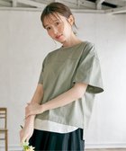 【イッカ/ikka】のコットンUSA裾レイヤードTシャツ グリーン|ID: prp329100004790306 ipo3291000000034761265