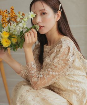 【ハレモード/haremode】のボタニカル柄 パーティードレス 結婚式 ワンピース 人気、トレンドファッション・服の通販 founy(ファニー) ファッション Fashion レディースファッション Fashion for Women ワンピース Dresses フォーマル・パーティードレス・結婚式用ドレス Elegant & Casual Dresses スカラップ Scallop, Scalloped Edge ドレス Dress, One-Piece ボタニカル Botanical, Floral Pattern リーフ Leaf, Botanical Leaf おすすめ Recommended / Our Picks 結婚式 Wedding |ID:prp329100004790309