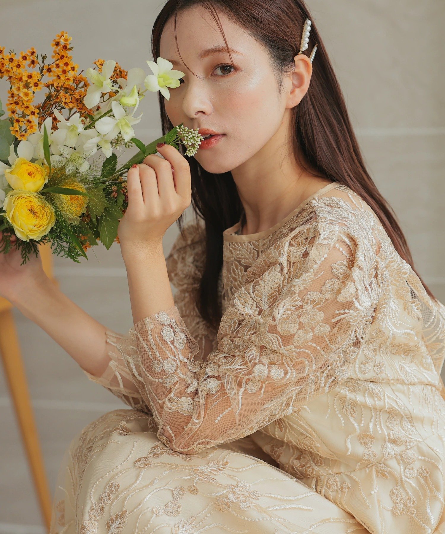 【ハレモード/haremode】のボタニカル柄 パーティードレス 結婚式 ワンピース インテリア・キッズ・メンズ・レディースファッション・服の通販 founy(ファニー) ファッション Fashion レディースファッション Fashion for Women ワンピース Dresses フォーマル・パーティードレス・結婚式用ドレス Elegant & Casual Dresses スカラップ Scallop, Scalloped Edge ドレス Dress, One-Piece ボタニカル Botanical, Floral Pattern リーフ Leaf, Botanical Leaf おすすめ Recommended / Our Picks 結婚式 Wedding ベージュ|ID: prp329100004790309 ipo3291000000034761277