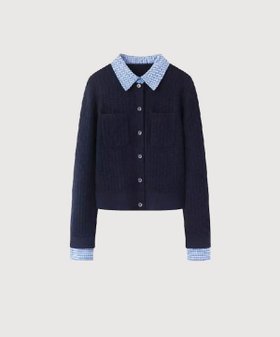 【ラ ポム プチ/LA POMME petit】のPreppy Shirt Stitching Cardigan 人気、トレンドファッション・服の通販 founy(ファニー) ファッション Fashion レディースファッション Fashion for Women トップス・カットソー Cut & Sew Tops カーディガン・羽織り Layered Style Cardigans シャツ・ブラウス・オフィスカジュアル Elegant Blouses & Button-Ups おすすめ Recommended / Our Picks インナー Innerwear ガーリー Girly, Feminine Style スラックス Slacks, Dress Pants チェック Check, Plaid, Tartan デニム Denim, Jeans Material トレンド Trend, Trending Now フェミニン Feminine, Girly フレア Flare, Flared ボトム Bottoms, Lower Wear ミニスカート Mini Skirt, Short Skirt レース Lace, Lace Fabric ロング Long, Long-Length A/W・秋冬 Autumn/Winter 防寒 Cold Protection, Winter-Ready |ID:prp329100004790313