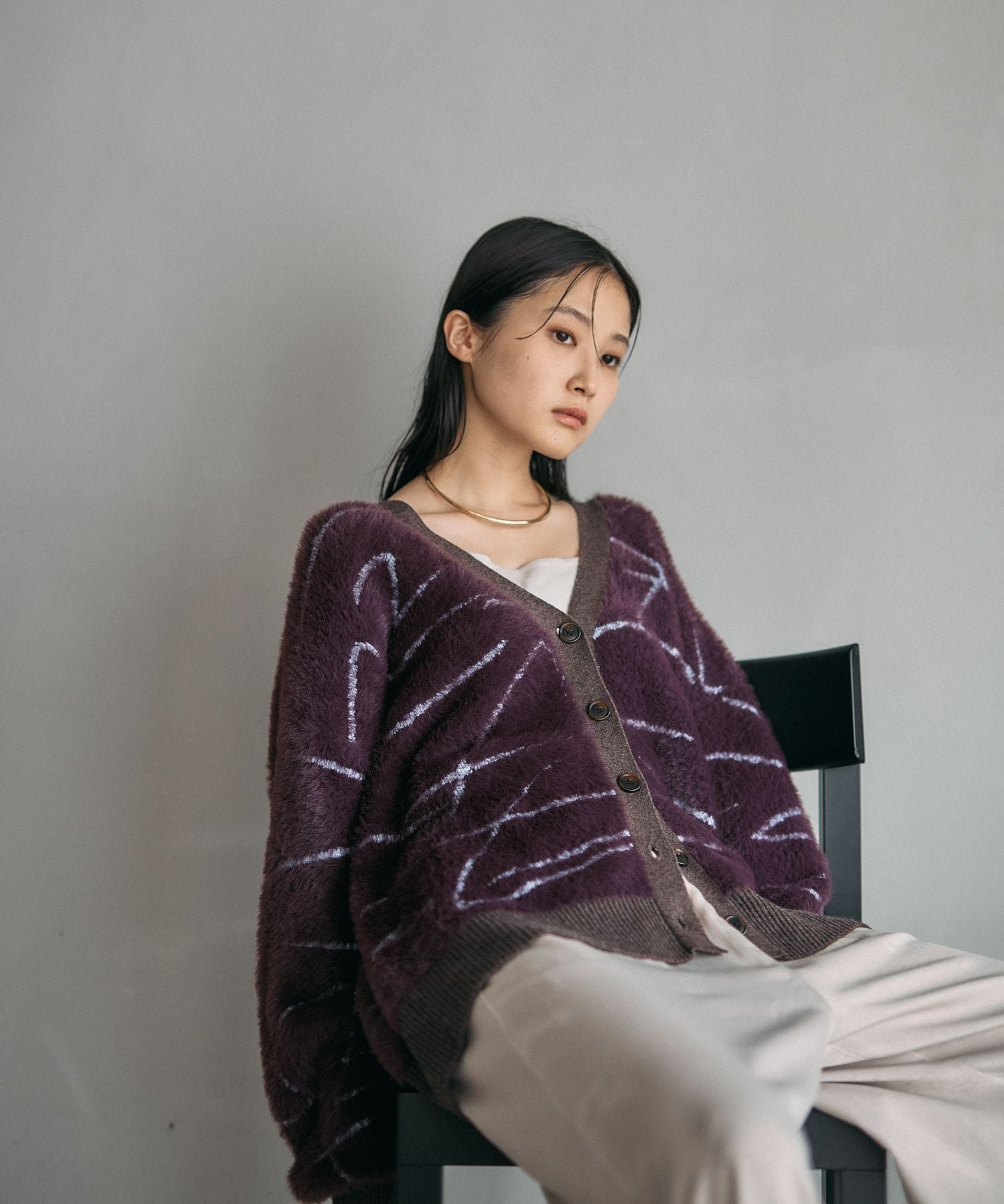 【レプシィム ローリーズファーム/LEPSIM LOWRYS FARM】の7ゲージスケッチラインカーディガン インテリア・キッズ・メンズ・レディースファッション・服の通販 founy(ファニー) 　ファッション　Fashion　レディースファッション　Fashion for Women　トップス・カットソー　Cut & Sew Tops　カーディガン・羽織り　Layered Style Cardigans　おすすめ　Recommended / Our Picks　カーディガン　Cardigan, Knitwear　ランダム　Random, Irregular　エレガント 上品　Elegant　手描き　Hand-Drawn, Illustrated　ブラウン57|ID: prp329100004790428 ipo3291000000034761806