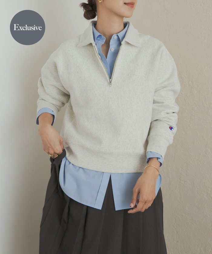 【アーバンリサーチ ドアーズ/URBAN RESEARCH DOORS】の『別注』Champion×DOORS Half Zip Sweatshirts インテリア・キッズ・メンズ・レディースファッション・服の通販 founy(ファニー) https://founy.com/ ファッション Fashion レディースファッション Fashion for Women トップス・カットソー Cut & Sew Tops シャツ・ブラウス・オフィスカジュアル Elegant Blouses & Button-Ups レディースパーカー・カジュアルフーディー Casual Hoodies & Sweatshirts ロングTシャツ・Tシャツ Longline T-Shirts & Tees スウェット・クルーネックトップス Sweatshirts & Crewnecks / Relaxed Fit Sweat Tops シンプル Simple, Minimal スポーツ Sports, Activewear 別注 Limited Edition, Custom Order A/W・秋冬 Autumn/Winter 冬 Winter / This Winter 2025年 2025 2025-2026秋冬・A/W Autumn/Winter 2025–26 AW25–26 |ID: prp329100004790439 ipo3291000000034761864