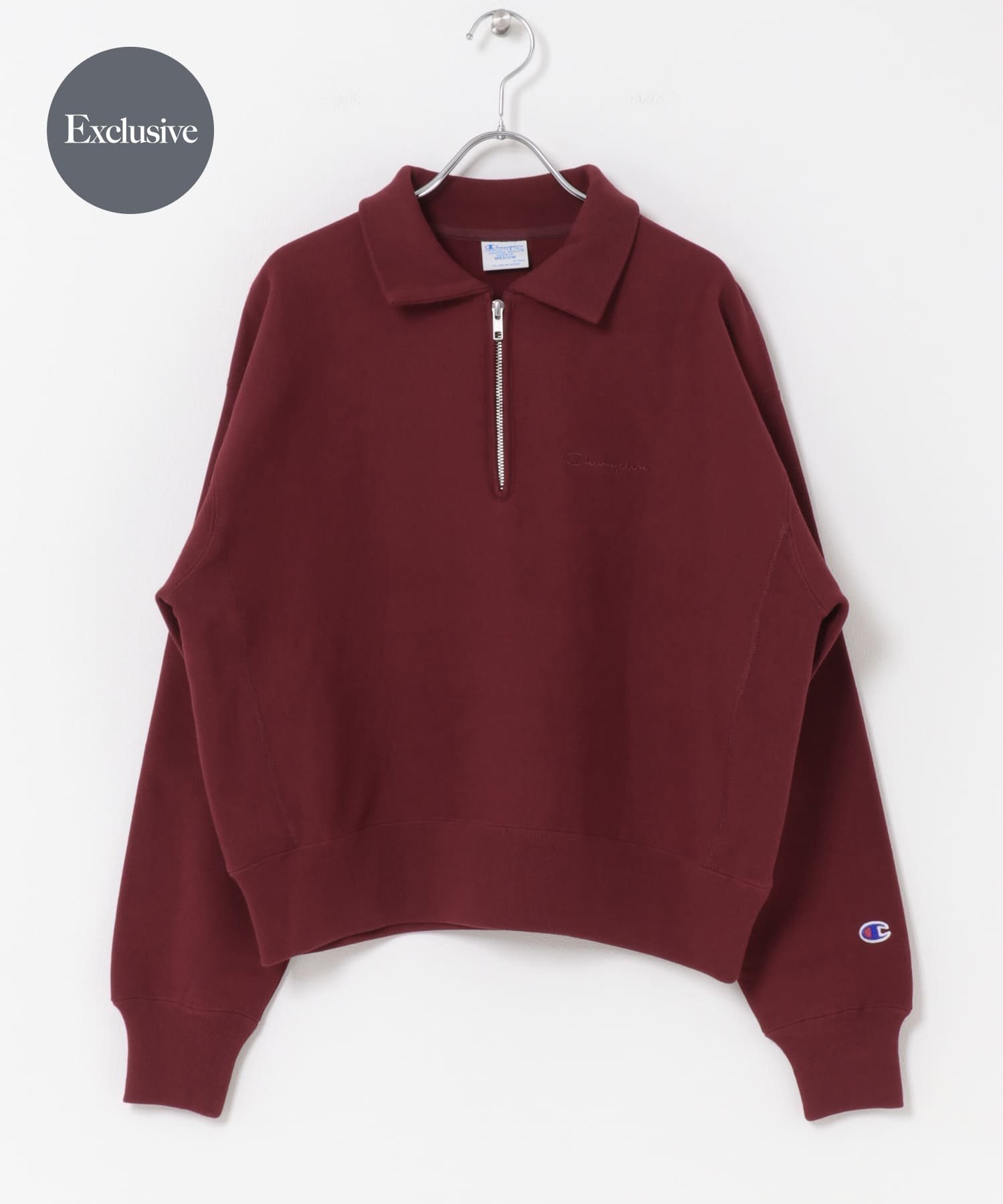【アーバンリサーチ ドアーズ/URBAN RESEARCH DOORS】の『別注』Champion×DOORS Half Zip Sweatshirts インテリア・キッズ・メンズ・レディースファッション・服の通販 founy(ファニー) ファッション Fashion レディースファッション Fashion for Women トップス・カットソー Cut & Sew Tops シャツ・ブラウス・オフィスカジュアル Elegant Blouses & Button-Ups レディースパーカー・カジュアルフーディー Casual Hoodies & Sweatshirts ロングTシャツ・Tシャツ Longline T-Shirts & Tees スウェット・クルーネックトップス Sweatshirts & Crewnecks / Relaxed Fit Sweat Tops シンプル Simple, Minimal スポーツ Sports, Activewear 別注 Limited Edition, Custom Order A/W・秋冬 Autumn/Winter 冬 Winter / This Winter 2025年 2025 2025-2026秋冬・A/W Autumn/Winter 2025–26 AW25–26 BURGUNDY|ID: prp329100004790439 ipo3291000000034761873