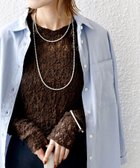 【シップス フォー ウィメン/SHIPS】の手洗い可能 ラッセル レース クルーネック カットソー ブラウン|ID: prp329100004790516 ipo3291000000034762197