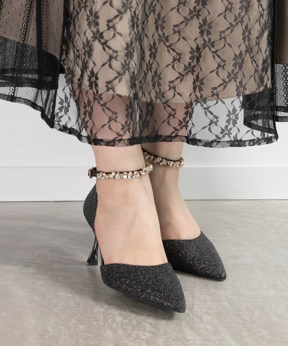 【ランダ/RANDA】の2WAY グリッターストラップパンプス インテリア・キッズ・メンズ・レディースファッション・服の通販 founy(ファニー) ファッション Fashion レディースファッション Fashion for Women おすすめ Recommended / Our Picks グリッター Glitter, Sparkle ストラップパンプス Strap Pumps, Strappy Heels ビジュー Bijou, Jewel-like Accent フィット Fit, Slim Fit プレーン Plain, Simple ラップ Wrap, Wrap Design エレガント 上品 Elegant 二次会 After Party 結婚式 Wedding BLACK|ID: prp329100004790524 ipo3291000000034849038