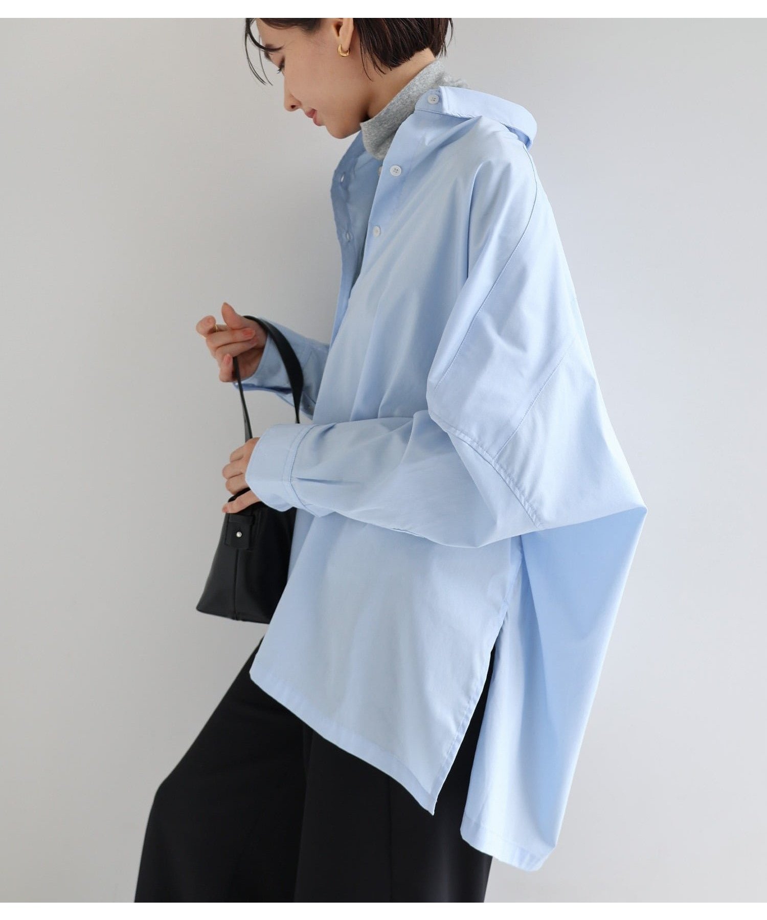 【アンドミー/andme】のイージーケア ポンチョ シャツ ブラウス evernavy エバーネイビー インテリア・キッズ・メンズ・レディースファッション・服の通販 founy(ファニー) ファッション Fashion レディースファッション Fashion for Women アウター Coat / Outerwear Collection ポンチョ・ケープコート Ponchos & Capes トップス・カットソー Cut & Sew Tops シャツ・ブラウス・オフィスカジュアル Elegant Blouses & Button-Ups ショルダー Shoulder, Shoulder Strap スラックス Slacks, Dress Pants デニム Denim, Jeans Material ドロップ Drop Shoulder, Dropped Style バランス Balance, Style Balance ポンチョ Poncho, Cape Style おすすめ Recommended / Our Picks ライトブルー|ID: prp329100004790528 ipo3291000000034762240