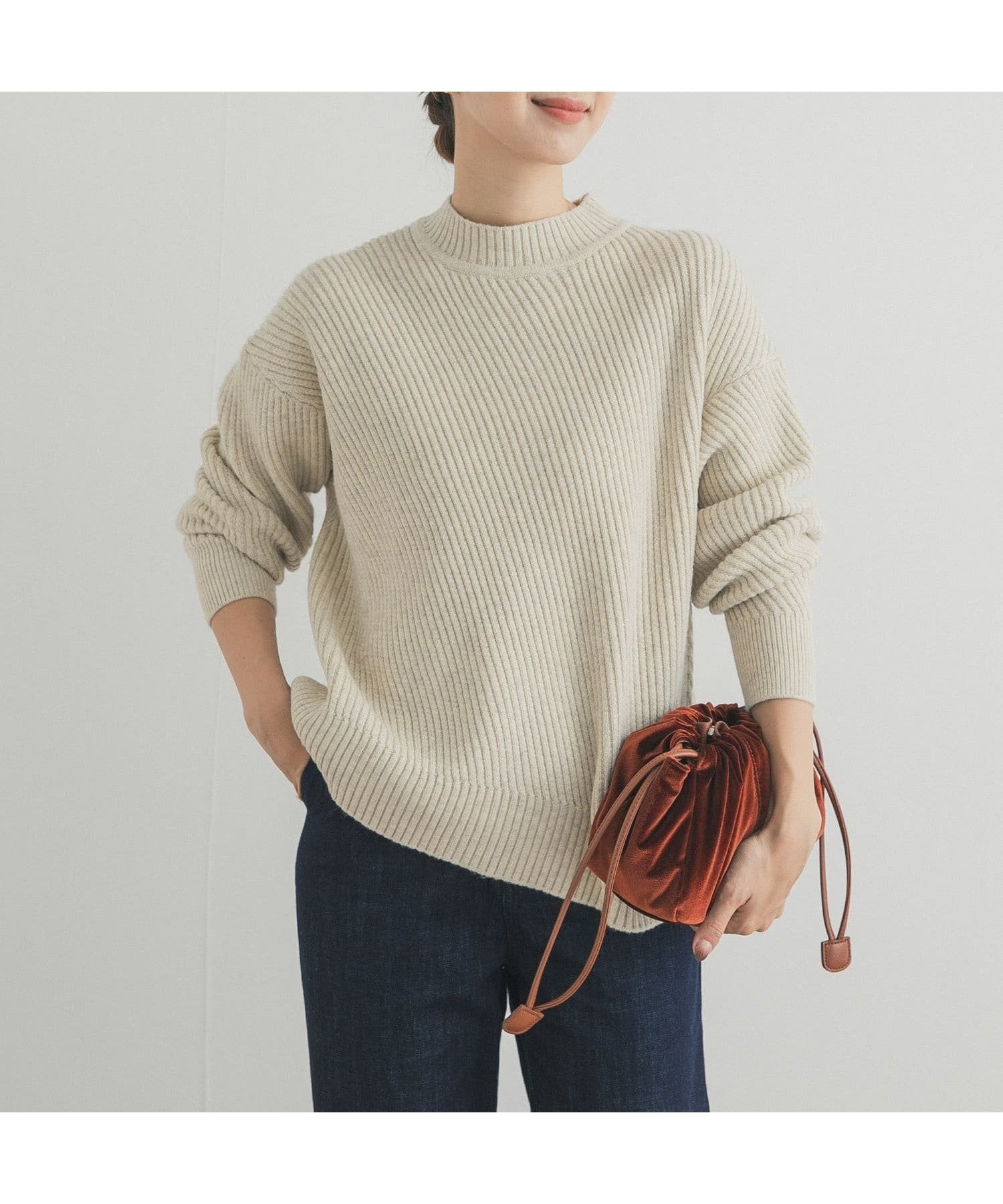 【アーバンリサーチ ドアーズ/URBAN RESEARCH DOORS】のツイル編みKNIT インテリア・キッズ・メンズ・レディースファッション・服の通販 founy(ファニー) ファッション Fashion レディースファッション Fashion for Women トップス・カットソー Cut & Sew Tops ニット Knit Tops & Sweaters 2025年 2025 2025-2026秋冬・A/W Autumn/Winter 2025–26 AW25–26 冬 Winter / This Winter スリット Slit, Slit Detail ツイル Twist, Twisted Detail ハイネック High Neck, Mock Neck ミックス Mix, Mixed Style A/W・秋冬 Autumn/Winter ライトベージュ|ID: prp329100004790562 ipo3291000000034762370