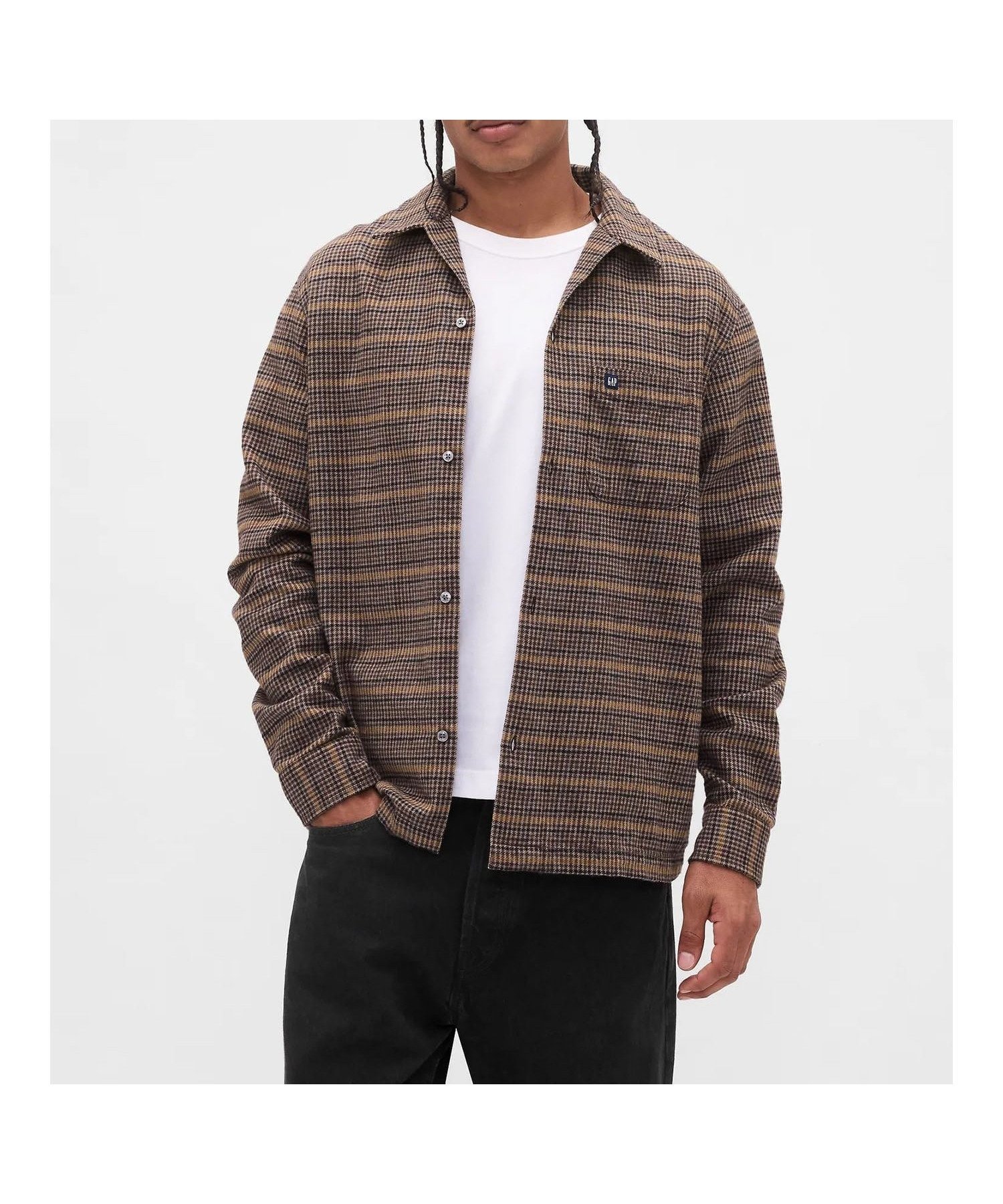 【ギャップ/GAP】のオーガニックコットン フランネルシャツ インテリア・キッズ・メンズ・レディースファッション・服の通販 founy(ファニー) 　ファッション　Fashion　レディースファッション　Fashion for Women　トップス・カットソー　Cut & Sew Tops　シャツ・ブラウス・オフィスカジュアル　Elegant Blouses & Button-Ups　A/W・秋冬　Autumn/Winter　BROWN_9|ID: prp329100004790575 ipo3291000000034762432