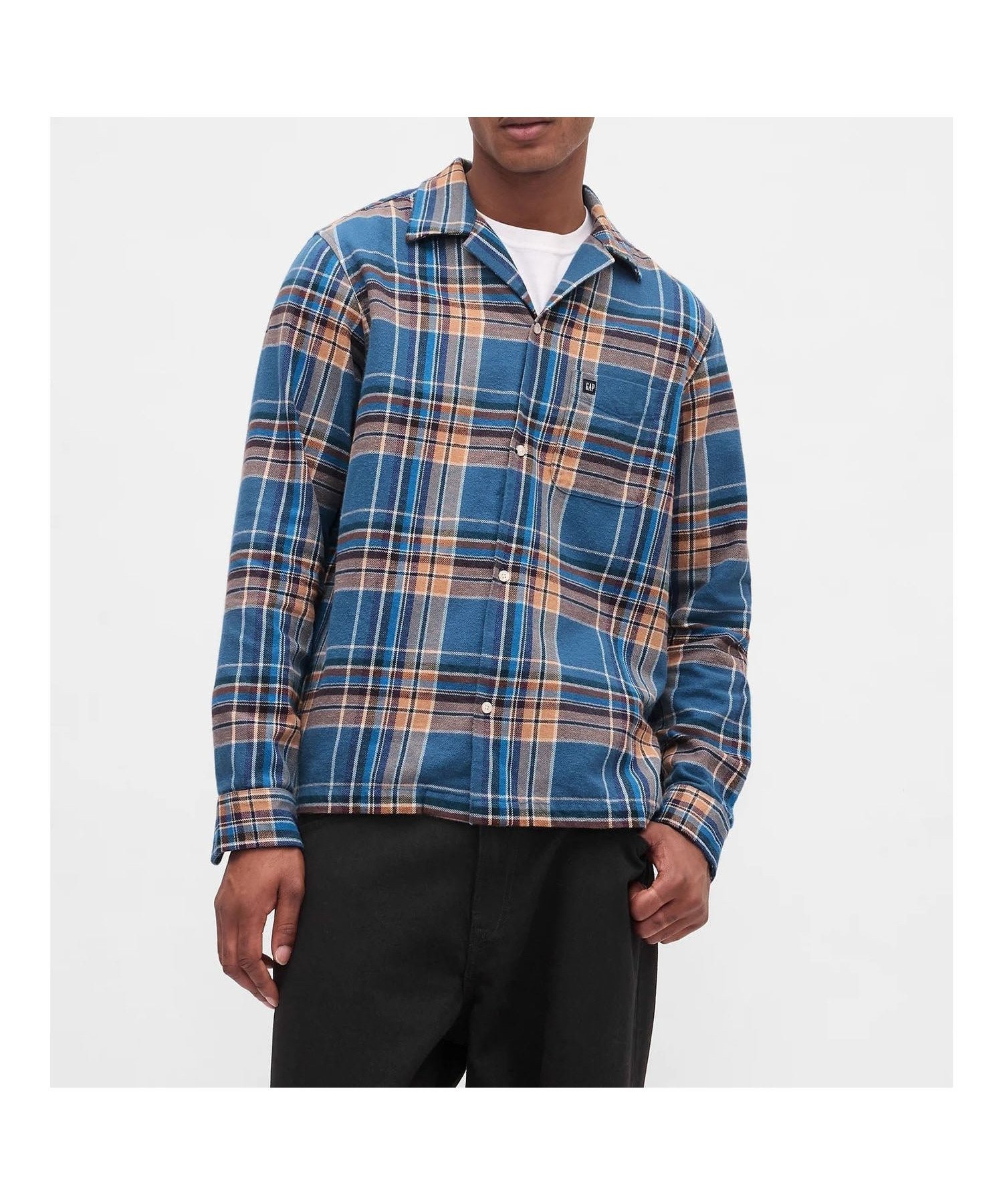 【ギャップ/GAP】のオーガニックコットン フランネルシャツ インテリア・キッズ・メンズ・レディースファッション・服の通販 founy(ファニー) 　ファッション　Fashion　レディースファッション　Fashion for Women　トップス・カットソー　Cut & Sew Tops　シャツ・ブラウス・オフィスカジュアル　Elegant Blouses & Button-Ups　A/W・秋冬　Autumn/Winter　アクアグリーン|ID: prp329100004790575 ipo3291000000034762435