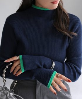 【リベリー/Riberry】のバイカラー配色リブニット 人気、トレンドファッション・服の通販 founy(ファニー) ファッション Fashion レディースファッション Fashion for Women トップス・カットソー Cut & Sew Tops ニット Knit Tops & Sweaters インナー Innerwear 春 Spring 秋 Autumn キャミワンピース Cami Dress, Slip Dress コンパクト Compact, Small Size シンプル Simple, Minimal ジャケット Jacket, Outerwear デニム Denim, Jeans Material トレンド Trend, Trending Now 定番 Standard, Basic Item ハイネック High Neck, Mock Neck フィット Fit, Slim Fit ベーシック Basic, Essential リブニット Rib Knit, Ribbed Knit ロング Long, Long-Length ワイド Wide, Wide Fit 冬 Winter / This Winter おすすめ Recommended / Our Picks |ID:prp329100004790580