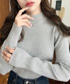 【モーメントプラス/moment+ / MEN】の12G ボトルネックラメニットプルオーバー 杢グレー|ID: prp329100004790594 ipo3291000000034762538