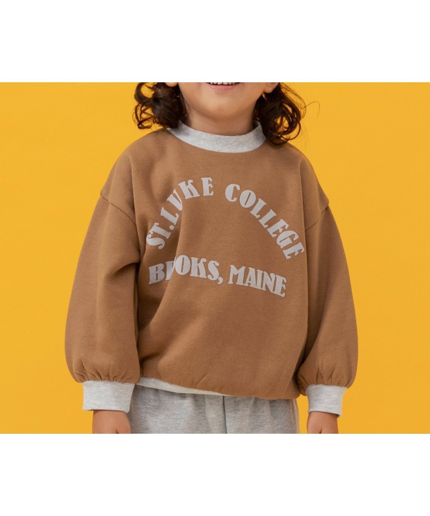 【エフオー オンラインストア/F.O.Online Store / KIDS】のあったかロゴバリエーショントレーナー インテリア・キッズ・メンズ・レディースファッション・服の通販 founy(ファニー) ファッション Fashion キッズファッション Fashion for Kids カラフル Colorful Design トレーナー Sweatshirt, Trainer 冬 Winter / This Winter 楽ちん Easy Fit, Comfortable キャメル|ID: prp329100004790634 ipo3291000000034762691