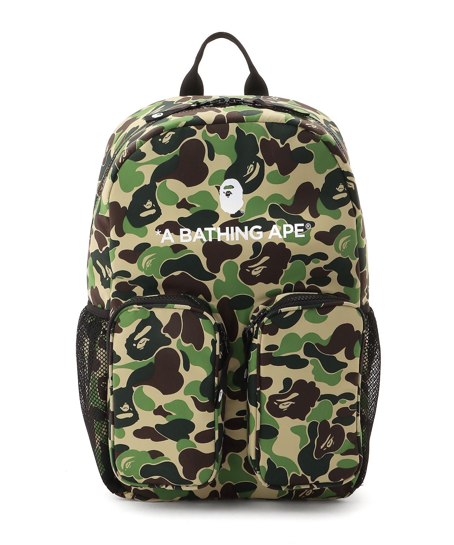 【ア ベイシング エイプ/A BATHING APE / KIDS】のABC CAMO BAPE DAYPACK インテリア・キッズ・メンズ・レディースファッション・服の通販 founy(ファニー) ファッション Fashion キッズファッション Fashion for Kids デイパック Daypack, Casual Backpack フロント Front, Front Design ポケット Pocket, Pocket Detail メッシュ Mesh, Net Fabric GREEN|ID: prp329100004790647 ipo3291000000034867622