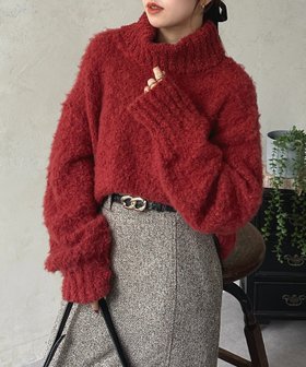 【ゼヴォン/Thevon】のブークレヤーンオフタートルニット 人気、トレンドファッション・服の通販 founy(ファニー) ファッション Fashion レディースファッション Fashion for Women トップス・カットソー Cut & Sew Tops ニット Knit Tops & Sweaters 秋 Autumn ショート Short, Short Length シンプル Simple, Minimal 再入荷 Restock / Back in Stock おすすめ Recommended / Our Picks エレガント 上品 Elegant 2025年 2025 2025-2026秋冬・A/W Autumn/Winter 2025–26 AW25–26 |ID:prp329100004790649