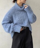 【ゼヴォン/Thevon】のブークレヤーンオフタートルニット 人気、トレンドファッション・服の通販 founy(ファニー) ファッション Fashion レディースファッション Fashion for Women トップス・カットソー Cut & Sew Tops ニット Knit Tops & Sweaters 秋 Autumn ショート Short, Short Length シンプル Simple, Minimal 再入荷 Restock / Back in Stock おすすめ Recommended / Our Picks エレガント 上品 Elegant 2025年 2025 2025-2026秋冬・A/W Autumn/Winter 2025–26 AW25–26 thumbnail ブルー|ID: prp329100004790649 ipo3291000000034762783