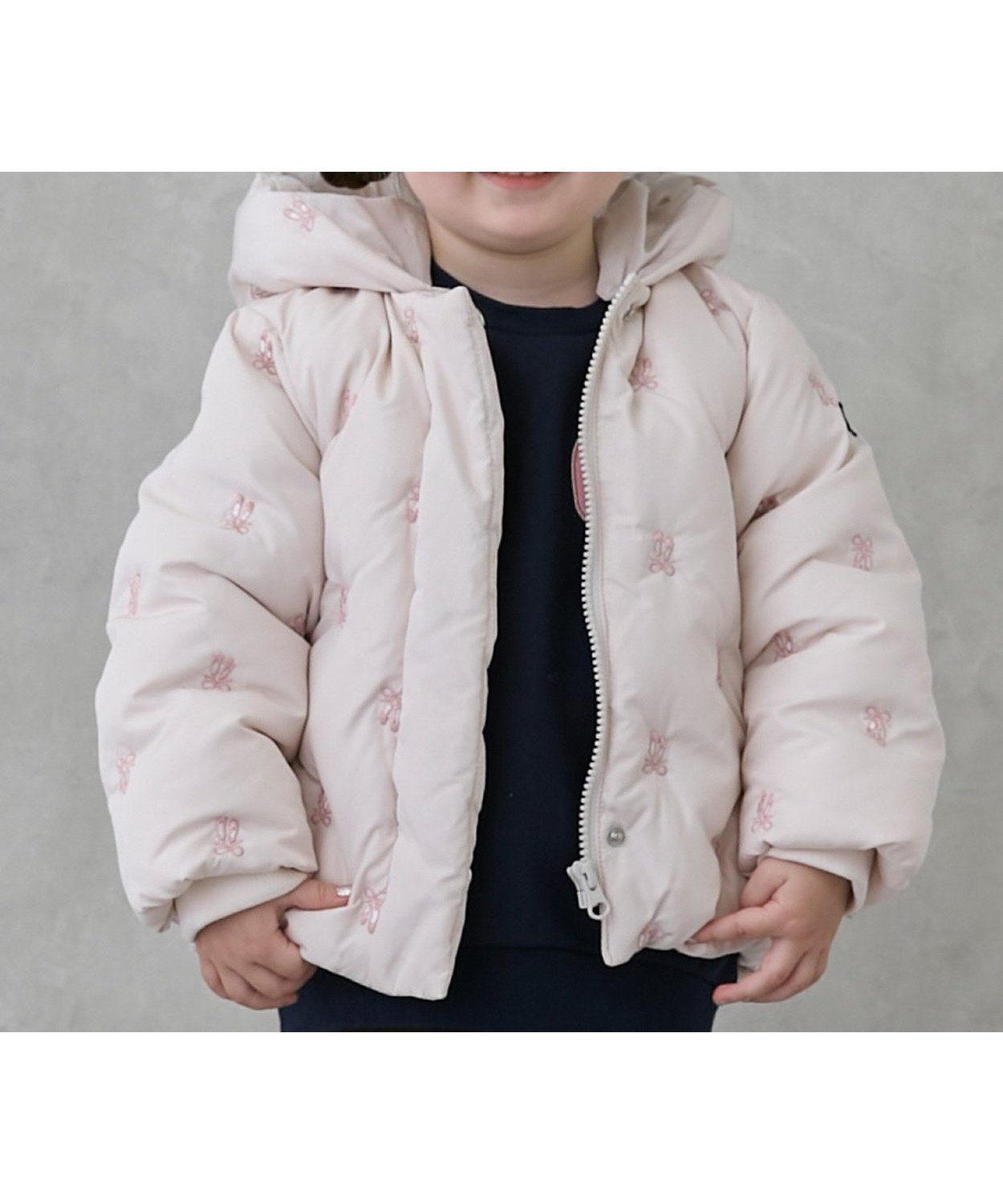 【ナルミヤ オンライン/NARUMIYA ONELINE / KIDS】の【リンク/洗える】刺しゅう中綿ジャケット インテリア・キッズ・メンズ・レディースファッション・服の通販 founy(ファニー) ファッション Fashion キッズファッション Fashion for Kids アウター Coat Outerwear /Kids ジャケット Jacket, Outerwear スーツ Suit, Formalwear ベビー Baby, Babywear ポケット Pocket, Pocket Detail モチーフ Motif, Design Theme 洗える Machine Washable ライト ピンク|ID: prp329100004790652 ipo3291000000034762794