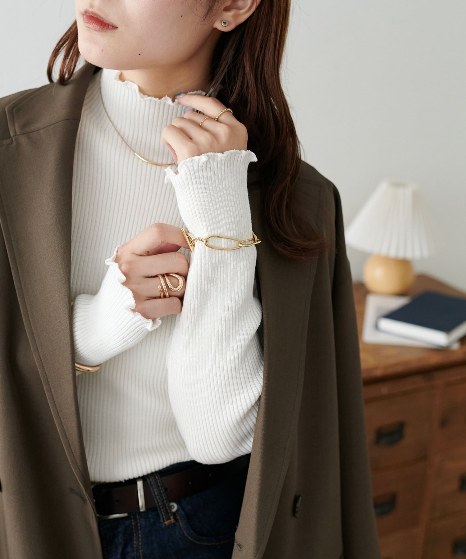 【ディスコート/Discoat】の【WEB限定】ハイネックメローリブニット インテリア・キッズ・メンズ・レディースファッション・服の通販 founy(ファニー) ファッション Fashion レディースファッション Fashion for Women トップス・カットソー Cut & Sew Tops ニット Knit Tops & Sweaters インナー Innerwear ジャケット Jacket, Outerwear デニム Denim, Jeans Material フィット Fit, Slim Fit おすすめ Recommended / Our Picks オフホワイト|ID: prp329100004790678 ipo3291000000034894896