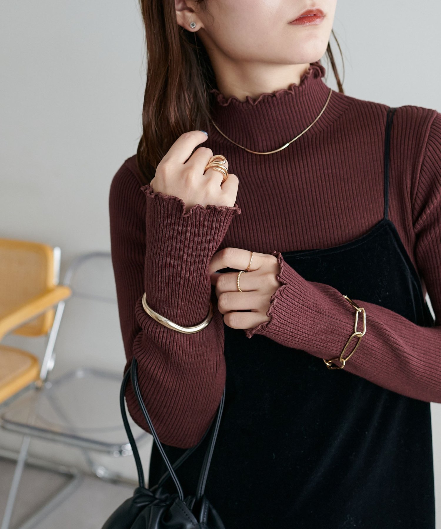 【ディスコート/Discoat】の【WEB限定】ハイネックメローリブニット インテリア・キッズ・メンズ・レディースファッション・服の通販 founy(ファニー) ファッション Fashion レディースファッション Fashion for Women トップス・カットソー Cut & Sew Tops ニット Knit Tops & Sweaters インナー Innerwear ジャケット Jacket, Outerwear デニム Denim, Jeans Material フィット Fit, Slim Fit おすすめ Recommended / Our Picks ブラウン|ID: prp329100004790678 ipo3291000000034894899