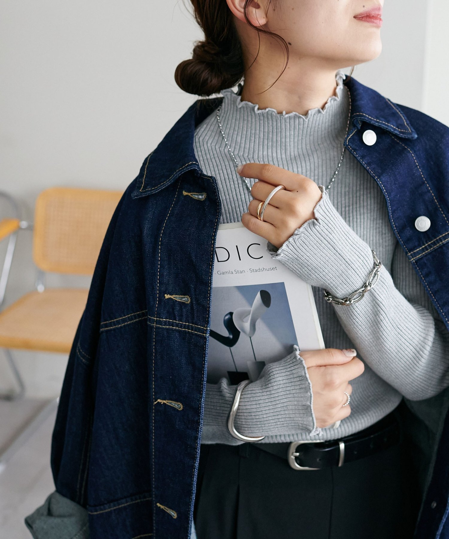 【ディスコート/Discoat】の【WEB限定】ハイネックメローリブニット インテリア・キッズ・メンズ・レディースファッション・服の通販 founy(ファニー) ファッション Fashion レディースファッション Fashion for Women トップス・カットソー Cut & Sew Tops ニット Knit Tops & Sweaters インナー Innerwear ジャケット Jacket, Outerwear デニム Denim, Jeans Material フィット Fit, Slim Fit おすすめ Recommended / Our Picks グレー|ID: prp329100004790678 ipo3291000000034894900