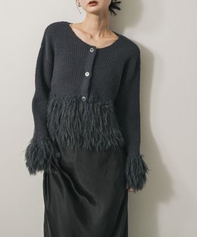 【センスオブプレイス/SENSE OF PLACE by URBAN RESEARCH】のフェザーフリンジセーター 人気、トレンドファッション・服の通販 founy(ファニー) ファッション Fashion レディースファッション Fashion for Women 2025年 2025 2025-2026秋冬・A/W Autumn/Winter 2025–26 AW25–26 冬 Winter / This Winter カーディガン Cardigan, Knitwear トレンド Trend, Trending Now ドッキング Docking, Mixed Material フェザー Feather, Feather Detail フリンジ Fringe, Tassel A/W・秋冬 Autumn/Winter |ID:prp329100004790687