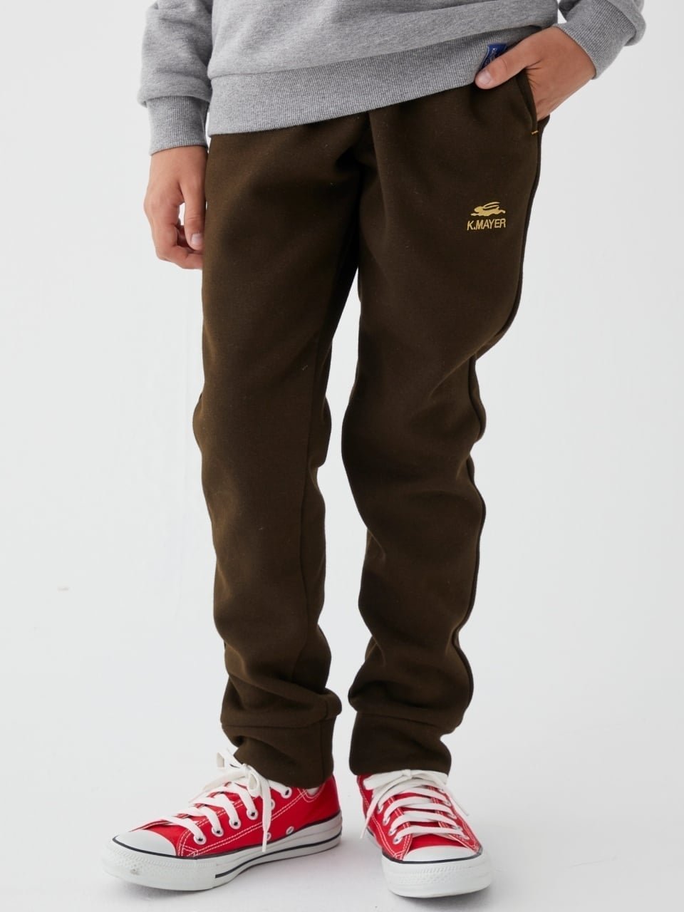 【クリフメイヤー キッズ/KRIFF MAYER / KIDS】の裏シャギーアタタカ裾リブパンツ インテリア・キッズ・メンズ・レディースファッション・服の通販 founy(ファニー) 　ファッション　Fashion　キッズファッション　Fashion for Kids　ボトムス　Bottoms　おすすめ　Recommended / Our Picks　スタイリッシュ　Stylish, Fashionable　ベーシック　Basic, Essential　リラックス　Relax, Relaxed Fit　KHAKI|ID: prp329100004790691 ipo3291000000035176321