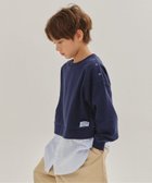 【エフオー オンラインストア/F.O.Online Store / KIDS】の【WEB限定】 シャツレイヤード風トレーナー ネイビーブルー|ID: prp329100004790696 ipo3291000000034763014