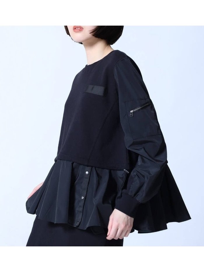 【ラシュッド/LASUD】のサイドボタンフレアヘムカットソー インテリア・キッズ・メンズ・レディースファッション・服の通販 founy(ファニー) https://founy.com/ ファッション Fashion レディースファッション Fashion for Women トップス・カットソー Cut & Sew Tops カットソー・ベーシックTシャツ Cut-and-Sewn Tops / Stretch Tees & Basics スウェット / スエット Sweatshirt, Sweatwear セットアップ Set-Up, Coordinated Outfit ペプラム Peplum, Flared Hem モノトーン Monotone, Black and White |ID: prp329100004790697 ipo3291000000034763015