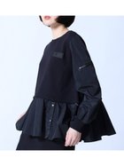 【ラシュッド/LASUD】のサイドボタンフレアヘムカットソー ブラック|ID: prp329100004790697 ipo3291000000034763017