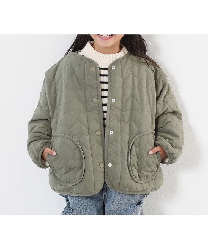 【デビロック/devirock / KIDS】の洗える ハートキルティング 裏あったかボアジャケット ダウンジャケット コート 25AW インテリア・キッズ・メンズ・レディースファッション・服の通販 founy(ファニー) https://founy.com/ ファッション Fashion キッズファッション Fashion for Kids 洗える Machine Washable キルティング Quilted, Quilting キルト Quilt, Quilted Fabric ジャケット Jacket, Outerwear ダウン Down, Puffer トレンド Trend, Trending Now ピーチ Peach, Soft Touch A/W・秋冬 Autumn/Winter 2025年 2025 2025-2026秋冬・A/W Autumn/Winter 2025–26 AW25–26 |ID: prp329100004790722 ipo3291000000034763117