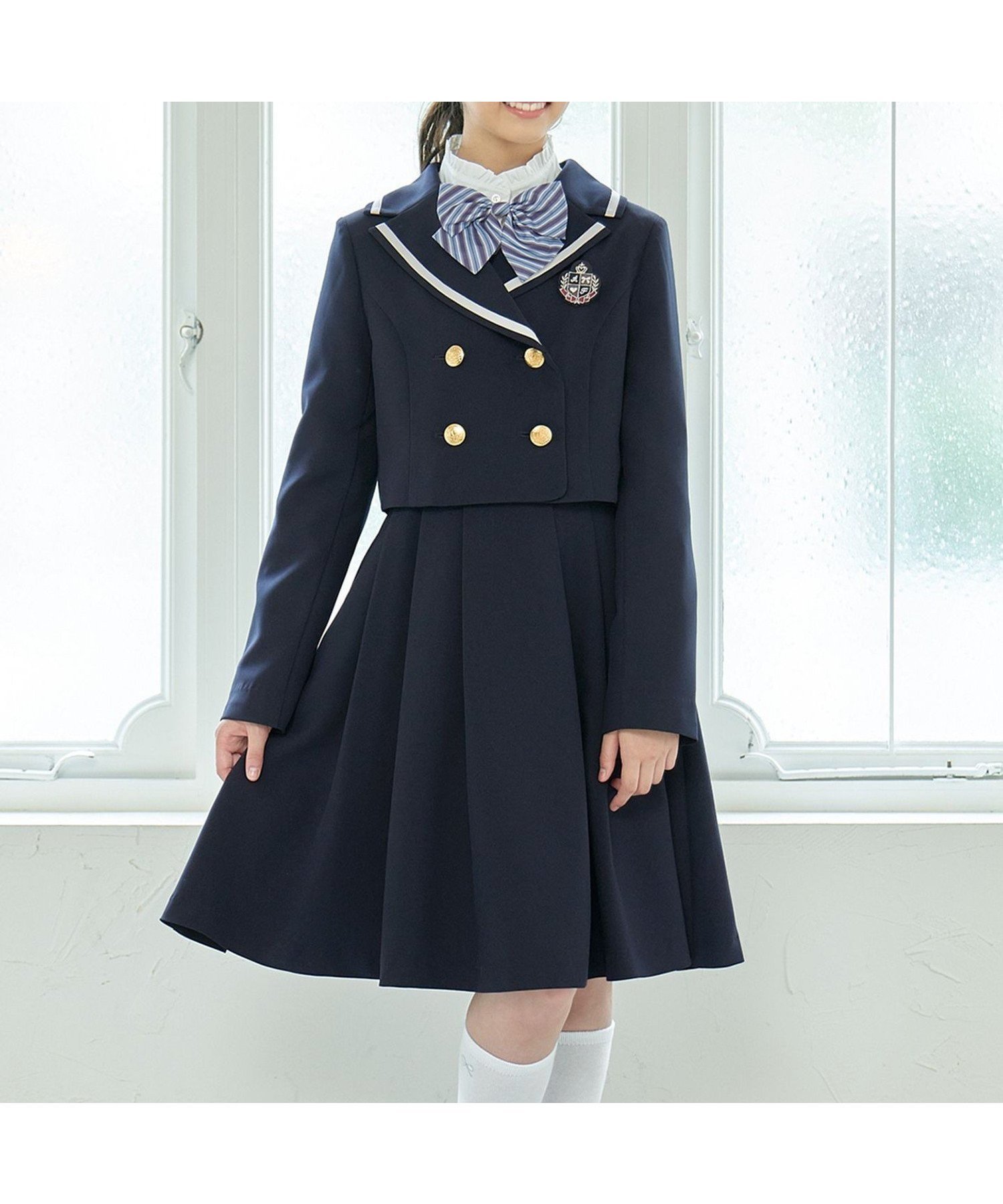 【エニー/ANY / KIDS】の【5点セット】ジャケット+ジャンパースカートセット インテリア・キッズ・メンズ・レディースファッション・服の通販 founy(ファニー) 　ファッション　Fashion　キッズファッション　Fashion for Kids　ジャケット　Jacket, Outerwear　スタンド　Stand Collar, Upright Stand　セレモニー　Ceremony　ダブル　Double, Double-Breasted　ハンカチ　Handkerchief, Hanky　フォーマル　Formal, Dressy　ポケット　Pocket, Pocket Detail　リボン　Ribbon, Bow　エレガント 上品　Elegant　人気　Popular, Best Seller　入学式　Entrance Ceremony　卒業式　Graduation Ceremony　ネイビー[075]|ID: prp329100004790733 ipo3291000000034932975