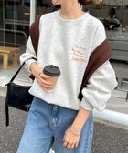 【アンドミー/andme】の裏起毛 メッセージ ロゴ 刺繍 スウェット トップス 杢オートミール|ID: prp329100004790740 ipo3291000000034763198