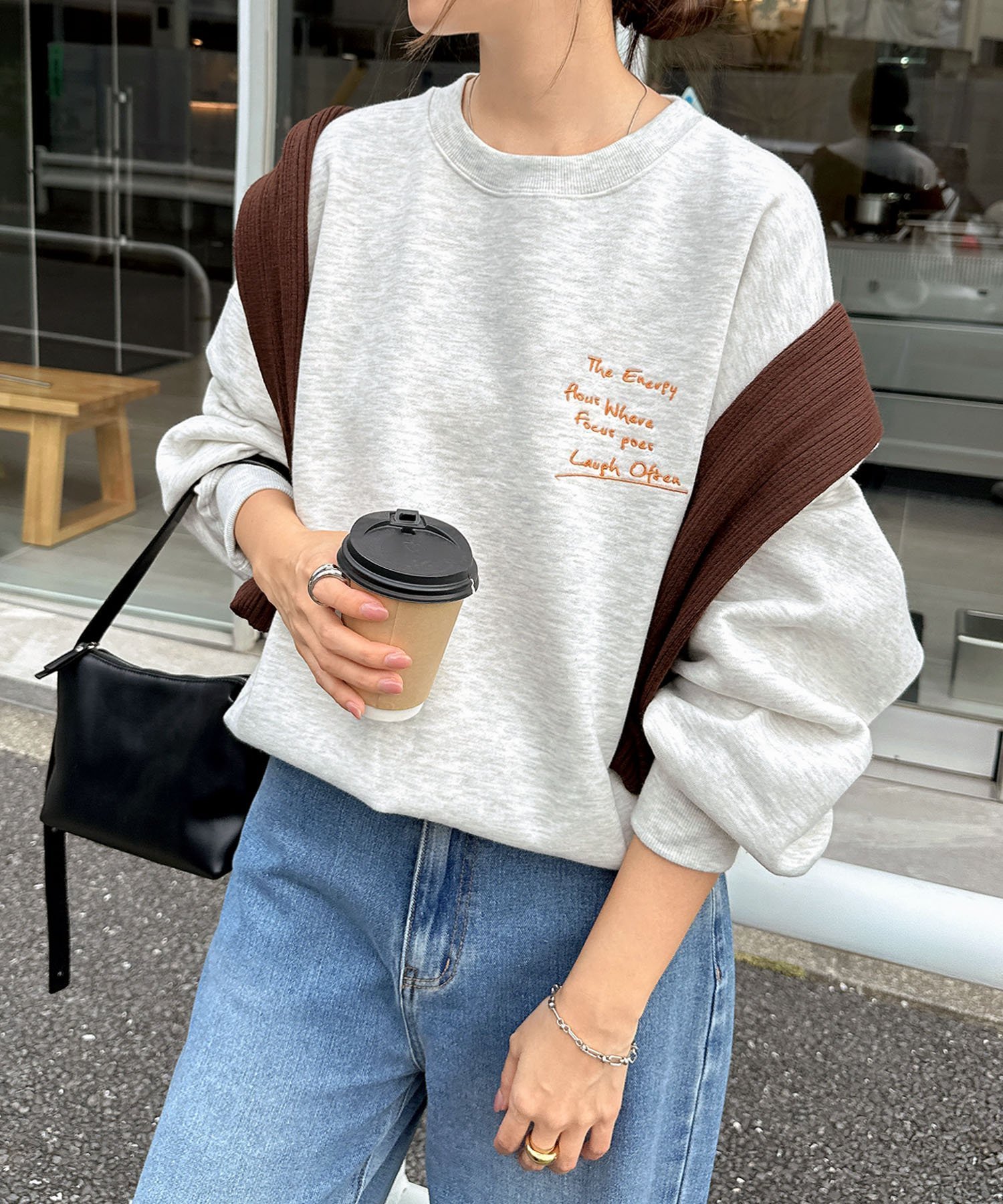 【アンドミー/andme】の裏起毛 メッセージ ロゴ 刺繍 スウェット トップス インテリア・キッズ・メンズ・レディースファッション・服の通販 founy(ファニー) ファッション Fashion レディースファッション Fashion for Women トップス・カットソー Cut & Sew Tops レディースパーカー・カジュアルフーディー Casual Hoodies & Sweatshirts スウェット・クルーネックトップス Sweatshirts & Crewnecks / Relaxed Fit Sweat Tops ショルダー Shoulder, Shoulder Strap スウェット / スエット Sweatshirt, Sweatwear ドロップ Drop Shoulder, Dropped Style 長袖 Long Sleeve, Full Sleeve プリント Print, Printed Pattern リラックス Relax, Relaxed Fit ワンポイント One Point, Statement Accent 杢オートミール|ID: prp329100004790740 ipo3291000000034763198