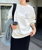 【アンドミー/andme】の裏起毛 メッセージ ロゴ 刺繍 スウェット トップス エクリュ|ID: prp329100004790740 ipo3291000000034763199