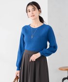 【アー ヴェー ヴェー/a.v.v】の【洗える】求心風モックネックニット【新色追加】 ブルー|ID: prp329100004790772 ipo3291000000035228304